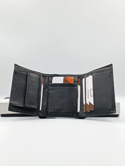 Trifold Cow Leather Wallet - B04